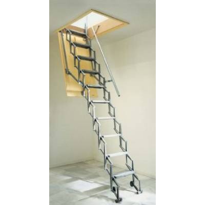 Scara retractabila aluminiu cu capac rezistent la foc REI 60